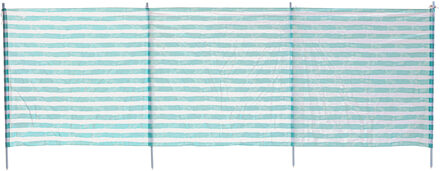 Strand/camping windscherm gestreept wit/blauw 300 cm x 120 cm - Windschermen