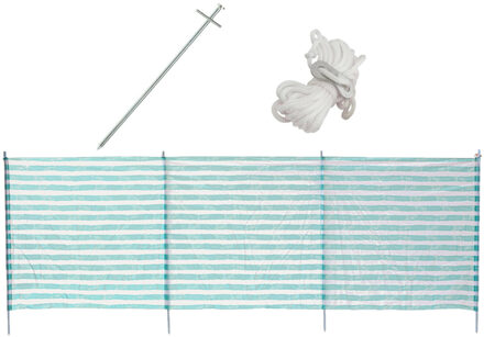 Strand/camping windscherm met 12x grondpennen en 12x Scheerlijnen