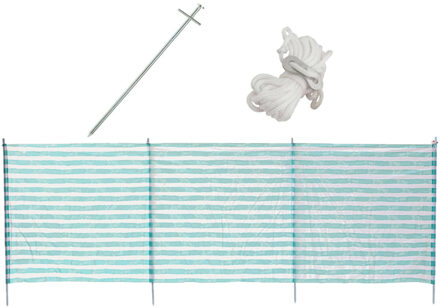 Strand/camping windscherm met 6x grondpennen en 4x Scheerlijnen