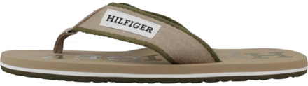 Strand Patch Flip Flops Tommy Hilfiger , Beige , Heren - 44 Eu,41 Eu,43 Eu,42 Eu,40 EU