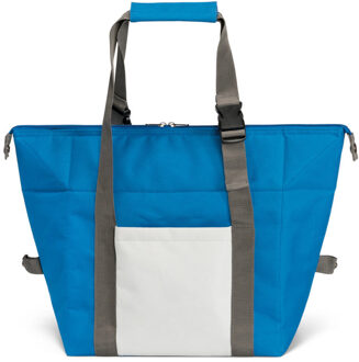 Strand/picknick isolatie koeltas blauw 15 liter inhoud en 38 x 33 x 18 cm - Koeltas