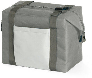 Strand/picknick isolatie koeltas grijs 15 liter inhoud en 38 x 33 x 18 cm - Koeltas