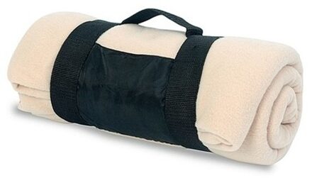 Strand/picknick kleed beige met afneembaar handvat 160 x 130 cm - Action products