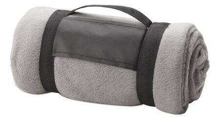 Strand/picknick kleed grijs met afneembaar handvat 160 x 130 cm - Action products