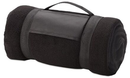 Strand/picknick kleed zwart met afneembaar handvat 160 x 130 cm - Action products