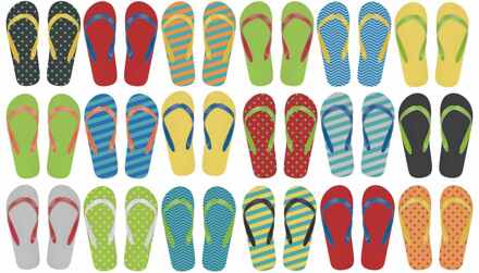Strand Slippers Kleuren Combi