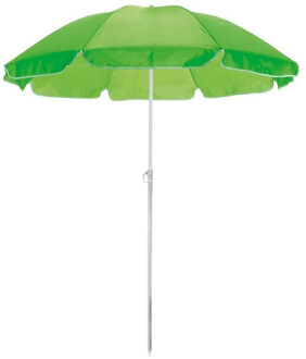 Strand/tuin parasol - groen - dia 145 cm - Verstelbaar - Zonbescherming - polyester