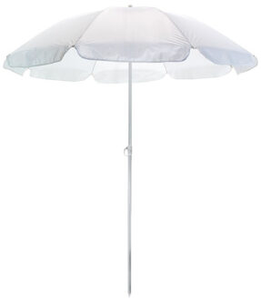 Strand/tuin parasol - wit - dia 145 cm - Verstelbaar - Parasols