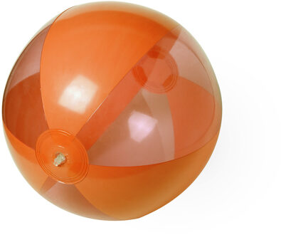 Strandbal - oranje - opblaasbare bal - 28 cm - strandspeelgoed