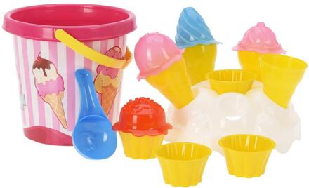 Strandemmer met ijsjes 17cm