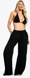 Strandkleding Essentials Broek Met Wijde Pijpen, Black
