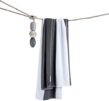 Strandlaken Sturdy Stripes 100x180 cm Siberian Anthracite