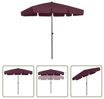 Strandparasol - Bordeauxrood - 200x125 cm - UV-Bestendig - Polyester