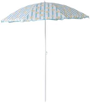 Strandparasol palmboom - blauw - ø160x180x180 cm
