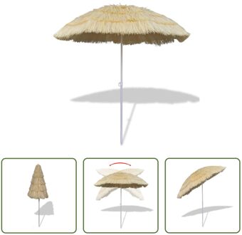 Strandparasol - Weerbestendig - 180 cm diameter - Kantelbaar - Stalen frame - Duurzaam Beige