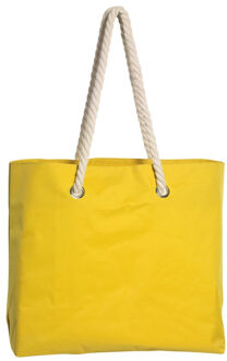 Strandtas met handvat geel Capri 35 x 45 cm