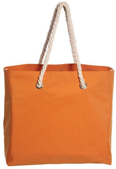 Strandtas met handvat oranje Capri 35 x 45 cm