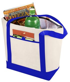 Strandtas met koelvak blauw 22,5 liter - Koeltas