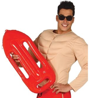 Strandwacht drijfplank/reddingsplank - opblaasbaar - 65 cm - lifeguard