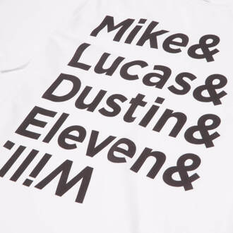 Stranger Things Character Lineup Men's T-Shirt - White - L - Wit