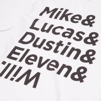 Stranger Things Character Lineup Men's T-Shirt - White - L Wit