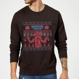 Stranger Things Christmas Deomogorgon Unisex Christmas Jumper - Black - S - Zwart