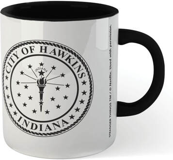 Stranger Things City Of Hawkins Mug - Black Zwart