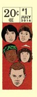 Stranger Things Comic Book Cover Unisex T-Shirt - White Vintage Wash - M Crème