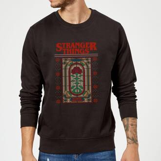 Stranger Things Creel House Window Christmas Jumper - Black - L Zwart
