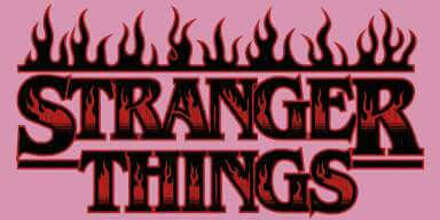 Stranger Things Dark Flames Logo Unisex T-Shirt - Pink Acid Wash - M - Pink Acid Wash