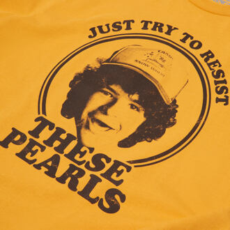 Stranger Things Dustin's Pearls Women's T-Shirt - Mustard - M Geel