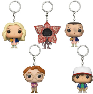 Stranger Things ELEVEN BARB DUSTIN DEMOGROGON Vinyl Action Figure Keychain Toys
