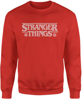 Stranger Things Fairisle Logo Christmas Jumper - Red - XL Rood