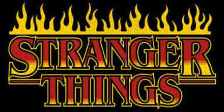 Stranger Things Flames Logo Dames Cropped Hoodie - Zwart - S - Zwart