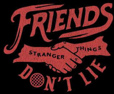 Stranger Things Friends Don't Lie Unisex T-Shirt - Zwart - 3XL - Zwart