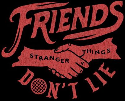Stranger Things Friends Don't Lie Unisex T-Shirt - Zwart - XXL