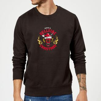 Stranger Things Have A Hellfire Christmas Christmas Jumper - Black - S Zwart