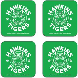 Stranger Things Hawkins Tigers Coaster Set
