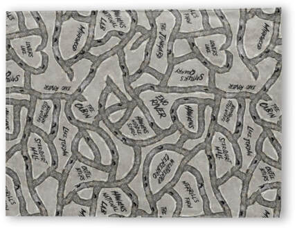 Stranger Things Hawkins Tunnel Map Fleecedeken - L