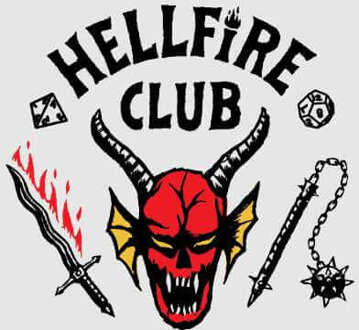Stranger Things Hellfire Club Hoodie - Grijs - S Meerdere kleuren