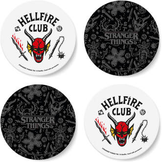 Stranger Things Hellfire Club Round Coaster Set
