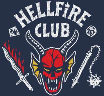 Stranger Things Hellfire Club Vintage Hoodie - Marineblauw - L Meerdere kleuren