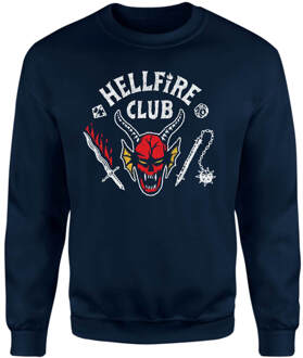 Stranger Things Hellfire Club Vintage Sweater - Marineblauw - XL