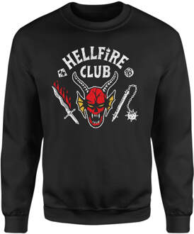 Stranger Things Hellfire Club Vintage Sweater - Zwart - XL
