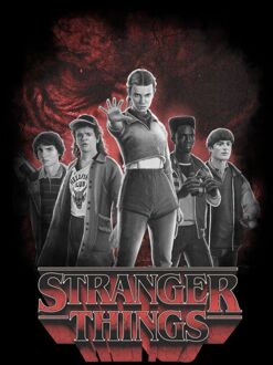 Stranger Things Lineup Unisex T-Shirt - Black - XS Zwart