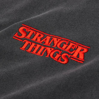 Stranger Things Logo Women's T-Shirt Dress - Black Acid Wash - L - Black Acid Wash