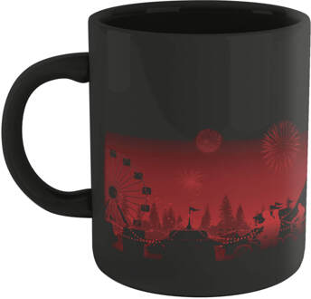 Stranger Things Red Carnival Background Mug - Black Zwart