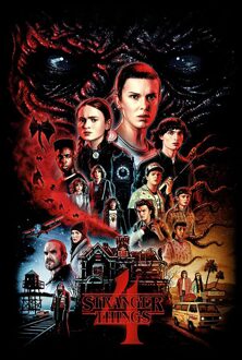 Stranger Things Season Four Poster Unisex T-Shirt - Black - XL