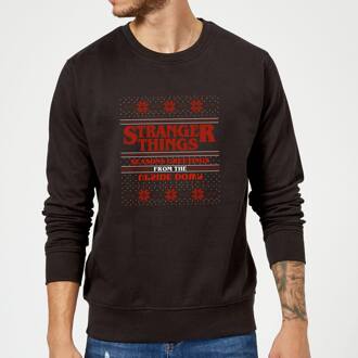 Stranger Things Seasons Greetings From The Upside Down Christmas Jumper - Black - XXL Zwart