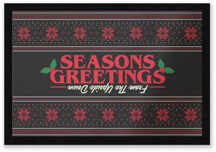 Stranger Things Seasons Greetings From The Upside Down Entrance Mat